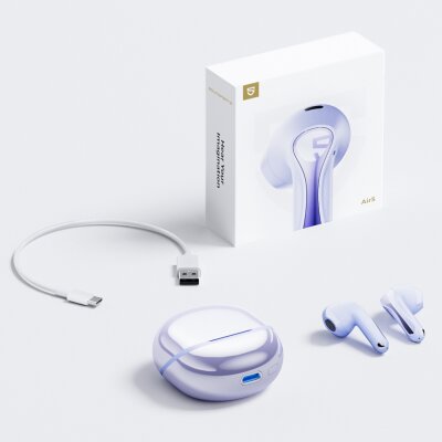 SoundPeats Air5 Hi-Res ANC aptX Kablosuz Bluetooth 5.4 Kulaklık Mor - 2