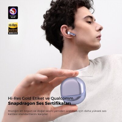 SoundPeats Air5 Hi-Res ANC aptX Kablosuz Bluetooth 5.4 Kulaklık Mor - 6