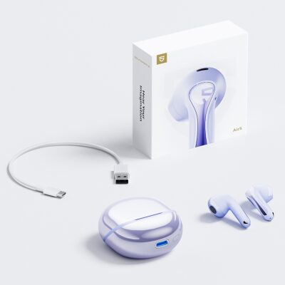 SoundPeats Air5 Hi-Res ANC aptX Kablosuz Bluetooth 5.4 Kulaklık Mor - 2