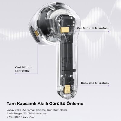 SoundPeats Air5 Hi-Res ANC aptX Kablosuz Bluetooth 5.4 Kulaklık Siyah - 2