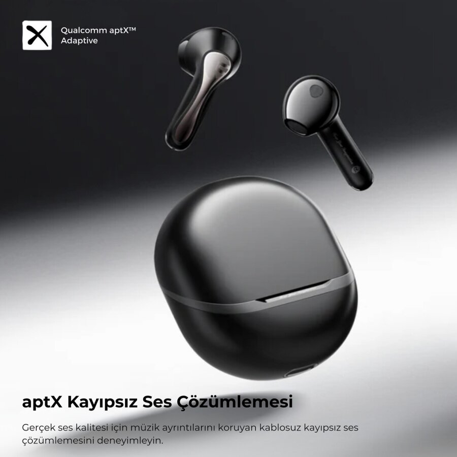SoundPeats Air5 Hi-Res ANC aptX Kablosuz Bluetooth 5.4 Kulaklık Siyah - 9