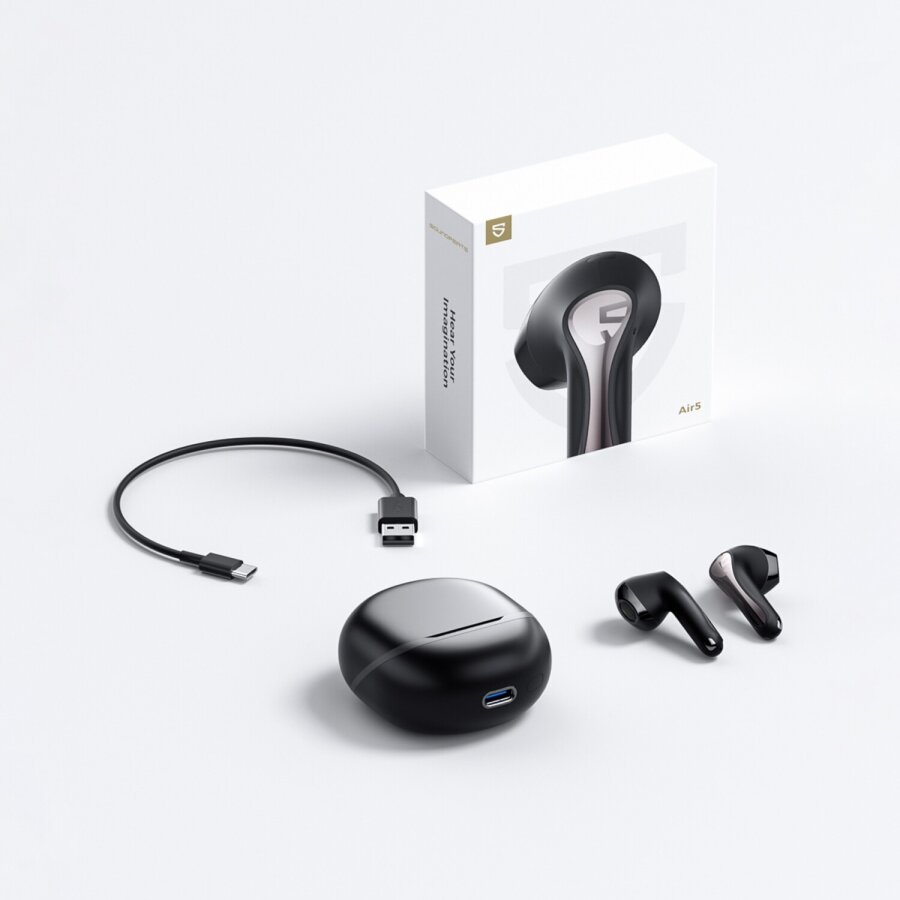 SoundPeats Air5 Hi-Res ANC aptX Kablosuz Bluetooth 5.4 Kulaklık Siyah - 11