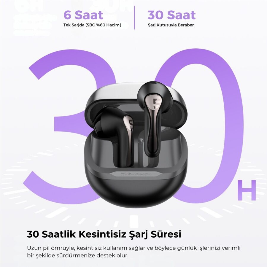 SoundPeats Air5 Hi-Res ANC aptX Kablosuz Bluetooth 5.4 Kulaklık Siyah - 5