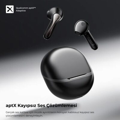 SoundPeats Air5 Hi-Res ANC aptX Kablosuz Bluetooth 5.4 Kulaklık Siyah - 9