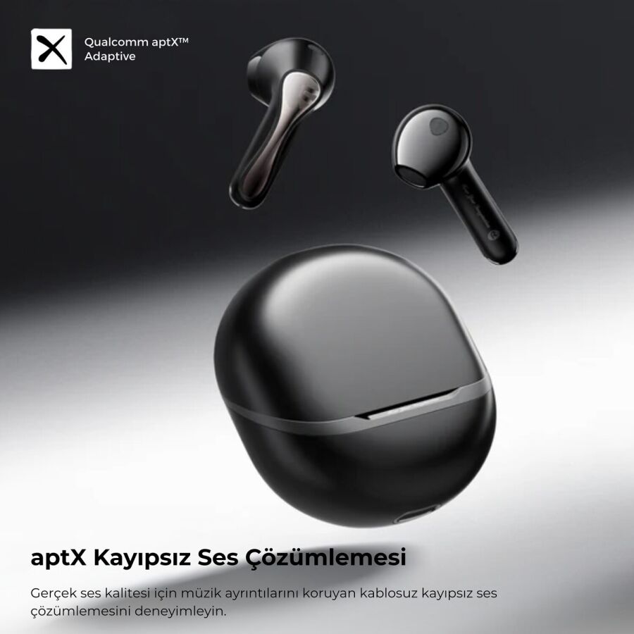 SoundPeats Air5 Hi-Res ANC aptX Kablosuz Bluetooth 5.4 Kulaklık Siyah - 9