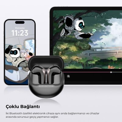 SoundPeats Air5 Hi-Res ANC aptX Kablosuz Bluetooth 5.4 Kulaklık Siyah - 10