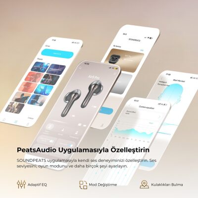 Soundpeats Air5 Pro Hi-Res LDAC ANC TWS Kablosuz Bluetooth 5.4 Kulaklık Siyah - 8