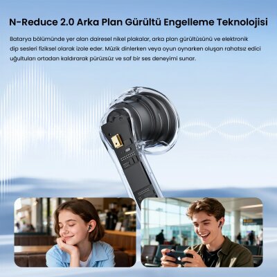 Soundpeats Air6 HS Hi-Res LDAC ENC Gürültü Engelleme TWS Kablosuz Bluetooth 6.0 Kulak İçi Kulaklık Siyah - 7