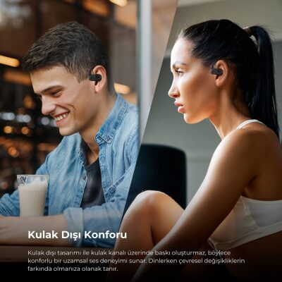 SoundPeats Breezy Open-Ear TWS Bluetooth 5.4 Kablosuz Kulaklık Siyah - 5