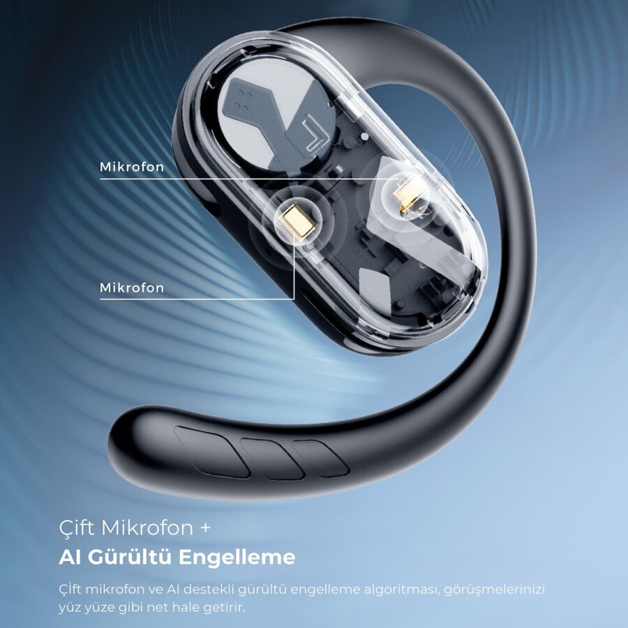 SoundPeats Breezy Open-Ear TWS Bluetooth 5.4 Kablosuz Kulaklık Siyah - 6