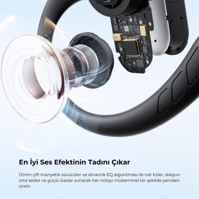 SoundPeats Breezy Open-Ear TWS Bluetooth 5.4 Kablosuz Kulaklık Siyah - 7