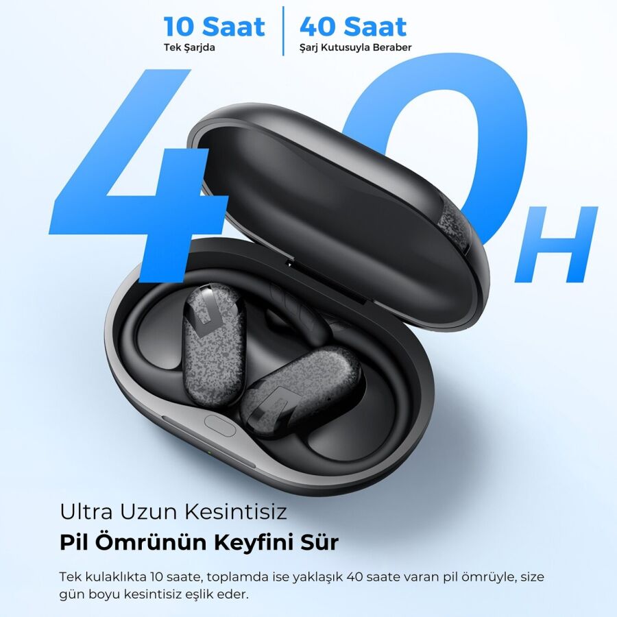 SoundPeats Breezy Open-Ear TWS Bluetooth 5.4 Kablosuz Kulaklık Siyah - 10