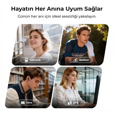 Soundpeats C30 Hybrid ANC TWS Bluetooth 6.0 Kablosuz Kulak içi Kulaklık Siyah - 9