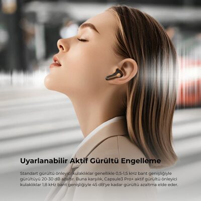 SoundPeats Capsule 3 Pro+ ANC Hi-Res LDAC TWS Kablosuz Bluetooth Kulaklık Siyah - 2