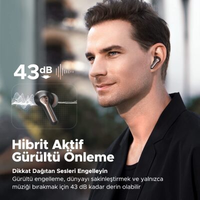 SoundPeats Capsule3 Pro Hi-Res LDAC Bluetooth 5.3 ANC Kablosuz Kulaklık Siyah - 2