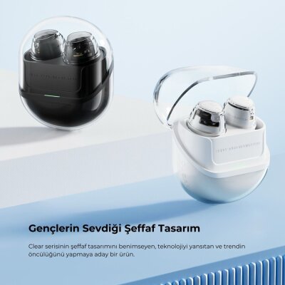 SoundPeats Clear Dot ENC TWS Kablosuz Bluetooth Kulaklık Beyaz - 9