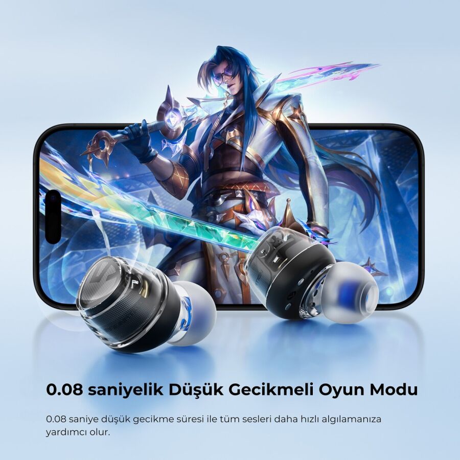 SoundPeats Clear Dot ENC TWS Kablosuz Bluetooth Kulaklık Beyaz - 7