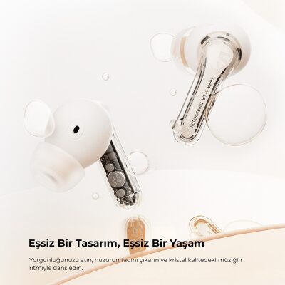 SoundPeats Clear ENC TWS Bluetooth 5.3 Kulak içi Kablosuz Kulaklık Bej - 3