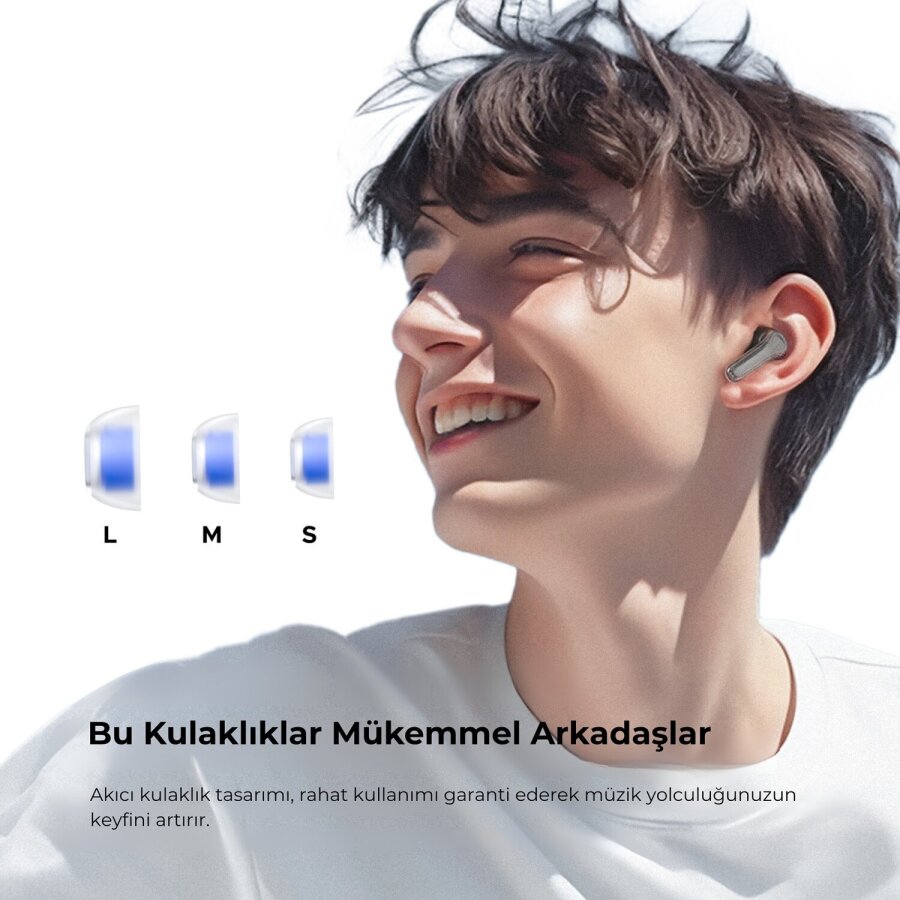SoundPeats Clear ENC TWS Bluetooth 5.3 Kulak içi Kablosuz Kulaklık Siyah - 2