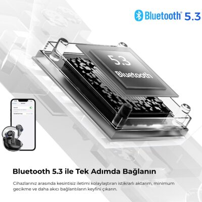 SoundPeats Clear ENC TWS Bluetooth 5.3 Kulak içi Kablosuz Kulaklık Siyah - 7