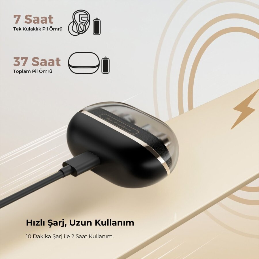 Soundpeats H3 Hi-Res LDAC Bluetooth 5.4 ANC Aktif Gürültü Engelleme TWS Kablosuz Kulak İçi Kulaklık Titanyum Siyah - 4