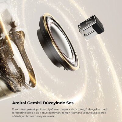 Soundpeats H3 Hi-Res LDAC Bluetooth 5.4 ANC Aktif Gürültü Engelleme TWS Kablosuz Kulak İçi Kulaklık Titanyum Siyah - 6
