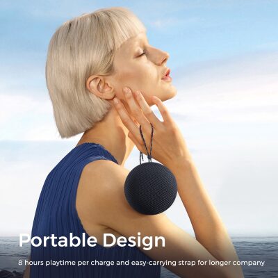 Soundpeats Halo IPX4 Su Geçirmez RGB Taşınabilir Kablosuz Bluetooth Hoparlör Siyah - 6