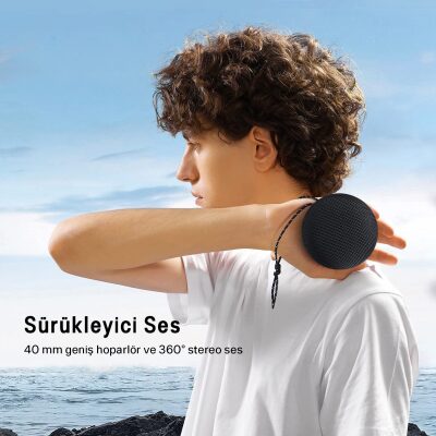 Soundpeats Halo IPX4 Su Geçirmez RGB Taşınabilir Kablosuz Bluetooth Hoparlör Siyah - 2