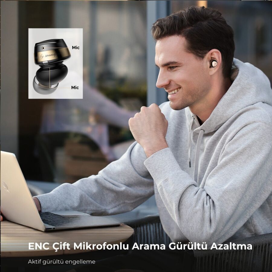 SoundPeats Opera05 Hi-Res LDAC ANC Kulak içi Kablosuz Bluetooth Kulaklık Siyah - 8