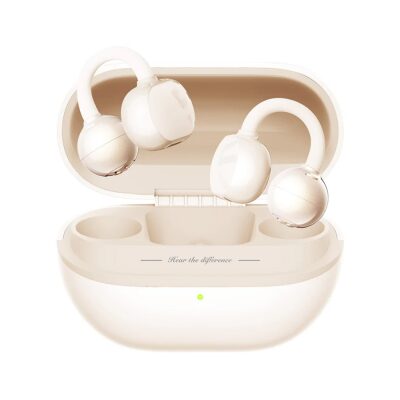 Soundpeats POP Clip Open-Ear ENC OWS Bluetooth 5.4 Kablosuz Kulaklık Bej