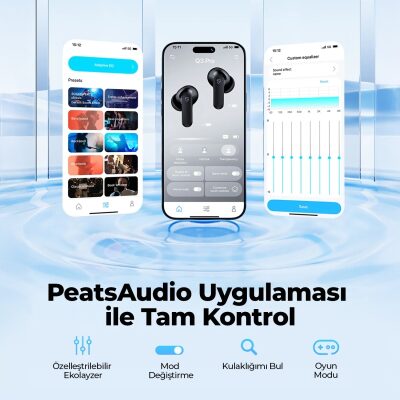 Soundpeats Q3 Pro Hibrit ANC ENC TWS Bluetooth 6.0 Kablosuz Kulak içi Kulaklık Siyah - 9