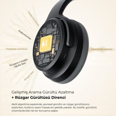 SoundPeats Space Pro Hi-Res LDAC Bluetooth 5.4 TWS Kablosuz Kulak üstü Kulaklık Siyah - 9