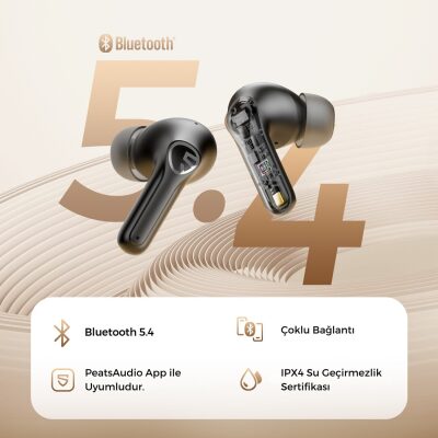 SoundPeats T3 Pro ANC TWS Bluetooth 5.4 Kablosuz Kulak içi Kulaklık Siyah - 3