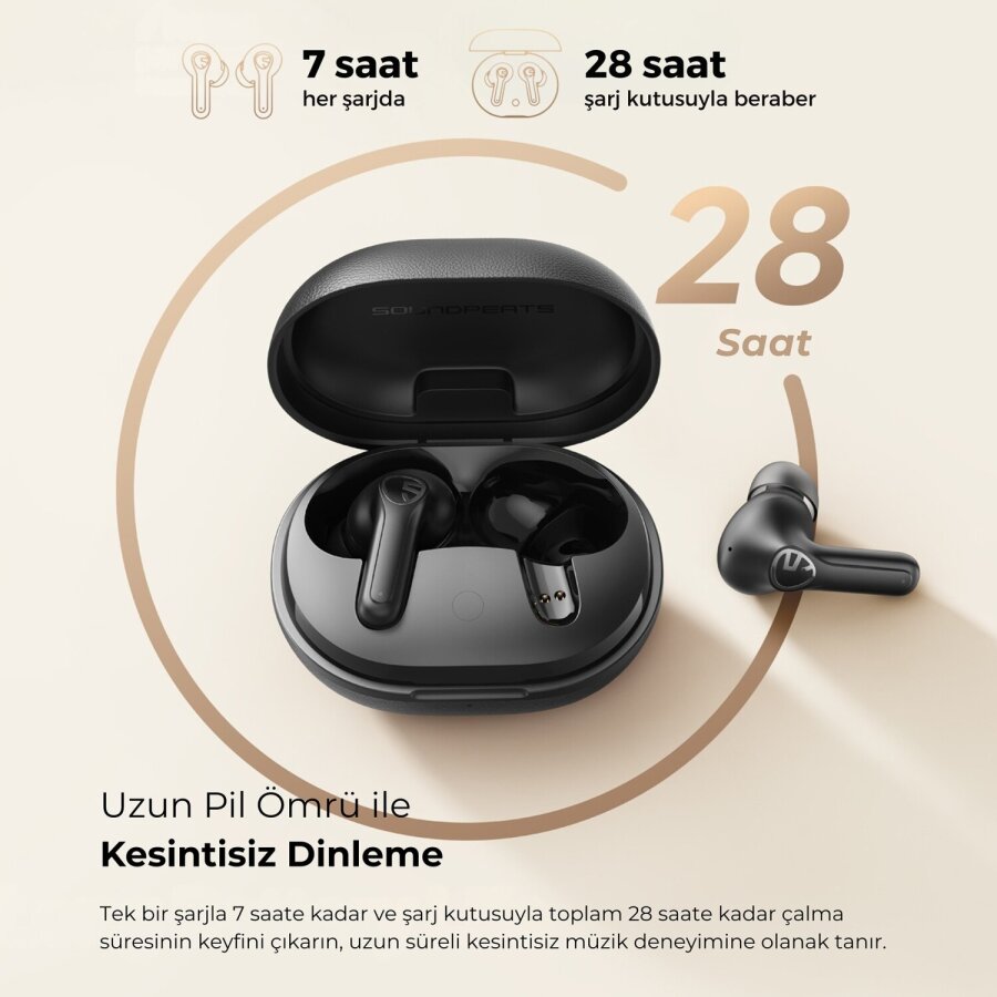 SoundPeats T3 Pro ANC TWS Bluetooth 5.4 Kablosuz Kulak içi Kulaklık Siyah - 9