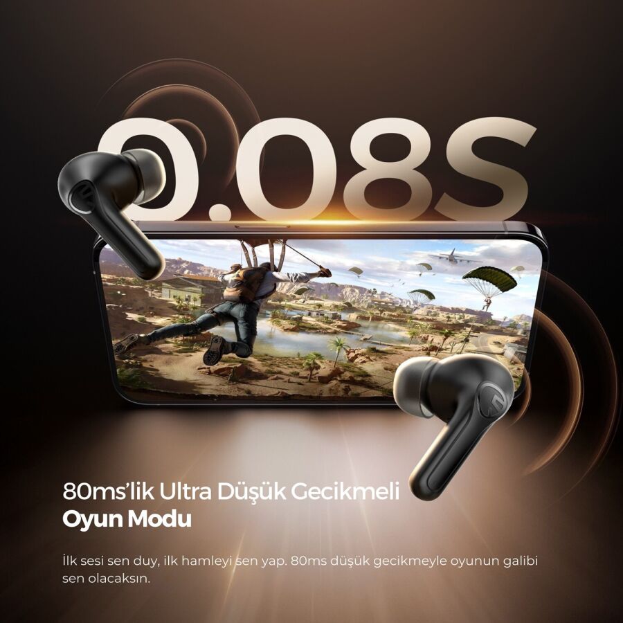 SoundPeats T3 Pro ANC TWS Bluetooth 5.4 Kablosuz Kulak içi Kulaklık Siyah - 10