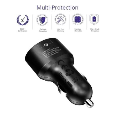 Tronsmart Çift USB Çıkışlı Dual Port QC 3.0 Hızlı Araç Şarj Cihazı - 3