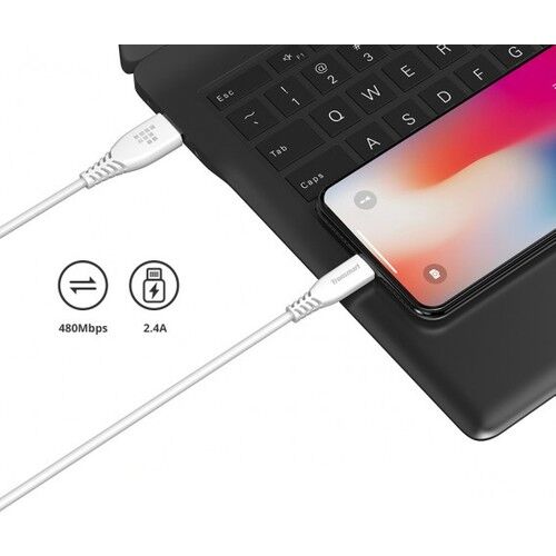 Tronsmart iPhone İçin MFI Lightning 1.2M Şarj Kablosu Beyaz - 2