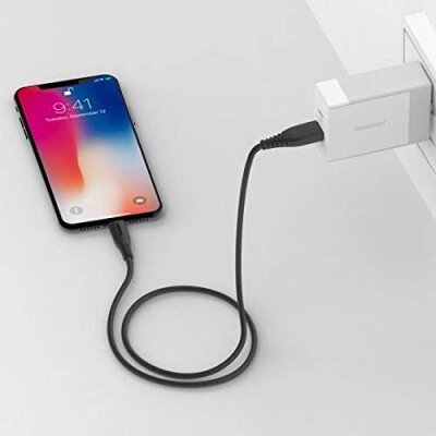Tronsmart iPhone İçin MFI Lightning 1.2M Şarj Kablosu Siyah - 2