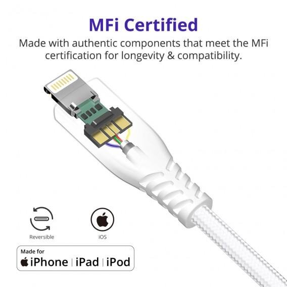 Tronsmart PD Type-C MFI Lightning iPhone Hızlı Şarj Kablosu Siyah - 4
