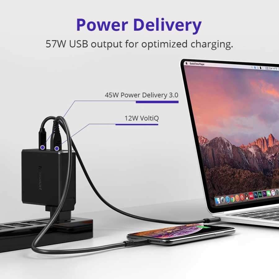 Tronsmart WCP03 57W USB Type-C PD 3.0 Şarj Cihazı - 2
