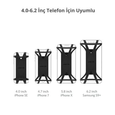 Ugreen Gidon Bağlantılı Bisiklet Motosiklet Esnek Silikon Telefon Tutucu - 4