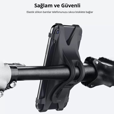 Ugreen Gidon Bağlantılı Bisiklet Motosiklet Esnek Silikon Telefon Tutucu - 3
