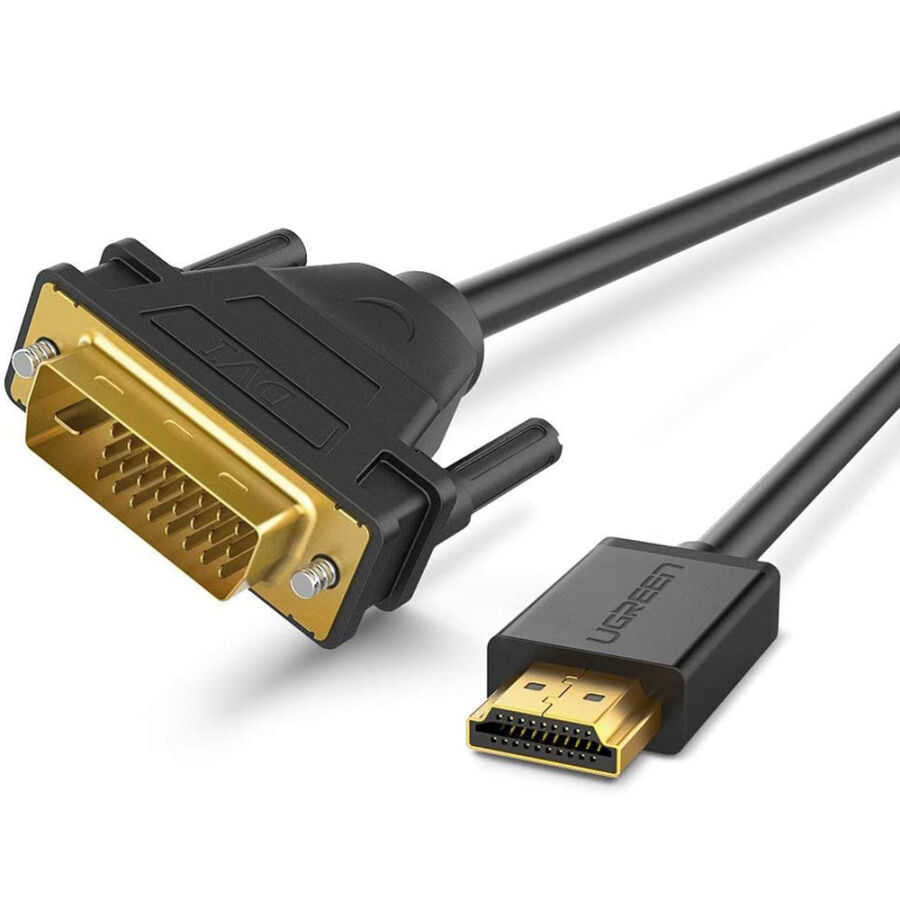 Ugreen HDMI DVI 1080P Çift Yönlü Görüntü Aktarma Kablosu 3 Metre - 1