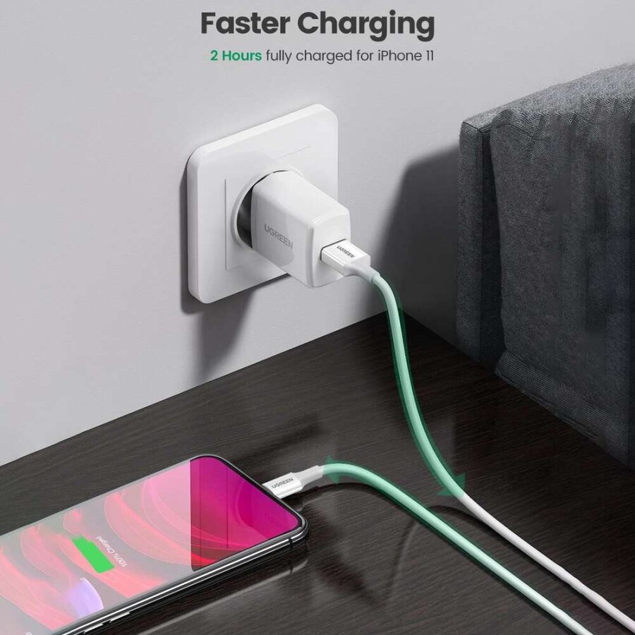 Ugreen iPhone Lightning 2.4A Data ve Şarj Kablosu 2 Metre - 5