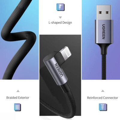 Ugreen MFI Lightning iPhone Oyuncu Şarj Kablosu 1 Metre - 3