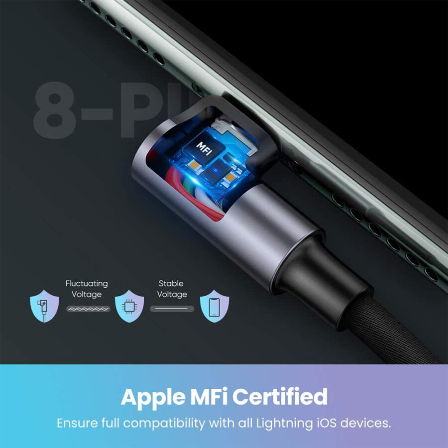 Ugreen MFI Lightning iPhone Oyuncu Şarj Kablosu 1 Metre - 6