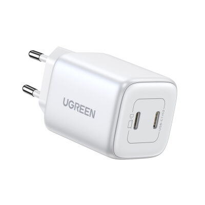 Ugreen Nexode 45W USB Type-C QC 4.0 PD GaN X 2 Portlu Hızlı Şarj Cihazı Beyaz - 2