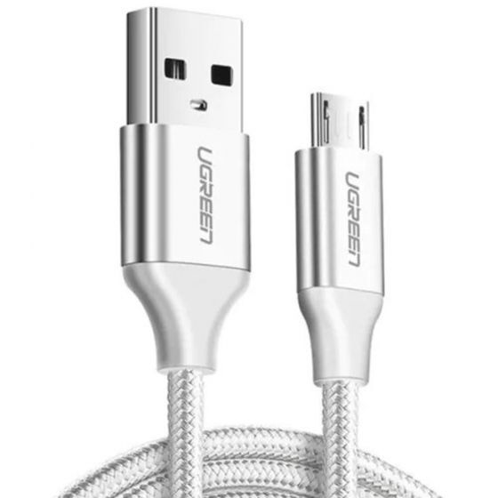 Ugreen Premium Micro USB Şarj ve Data Kablosu Silver 1 Metre - 1