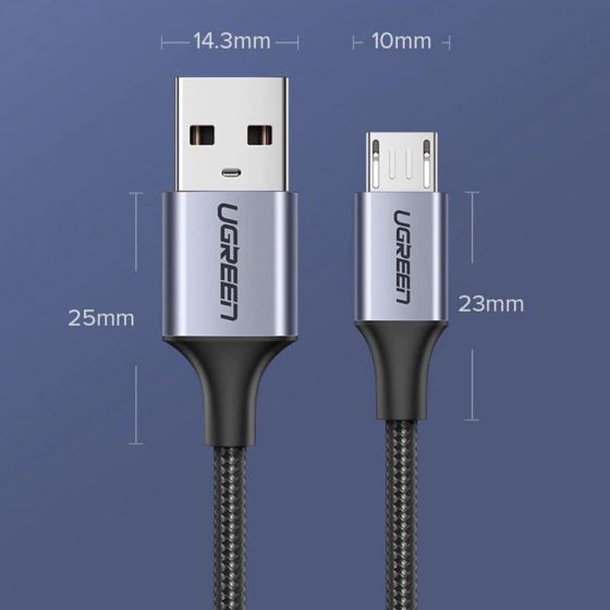 Ugreen Premium Micro USB Şarj ve Data Kablosu Siyah 1 Metre - 3