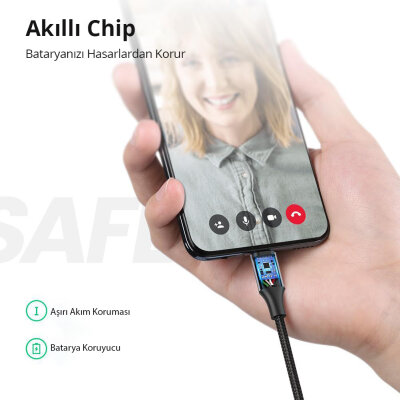 Ugreen Premium Micro USB Şarj ve Data Kablosu Siyah 1.5 Metre - 3